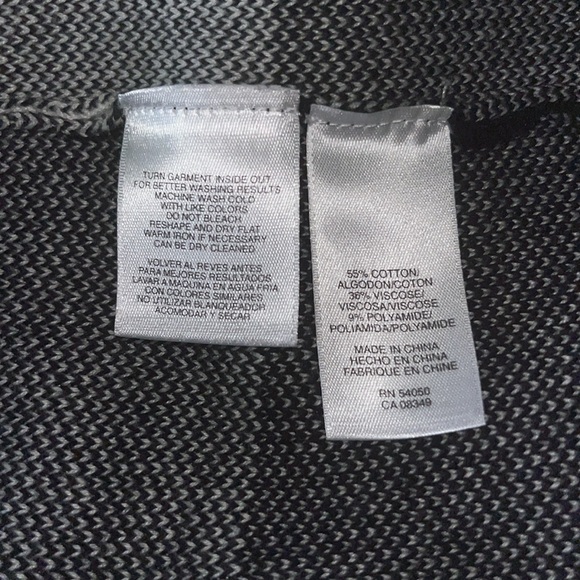 Jones New York Plaid Cardigan White/Black Buffalo Plaid (3X) - Picture 6 of 6